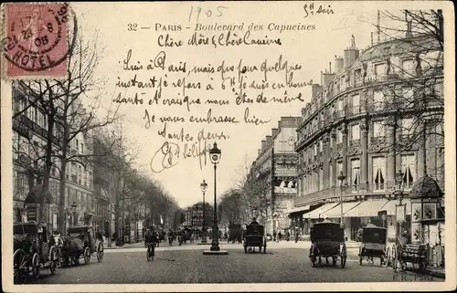 Ak Paris II., Boulevard des Capucines