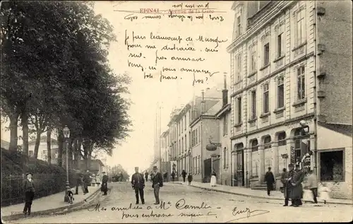 Ak Épinal Lothringen Vosges, Avenue de la Gare