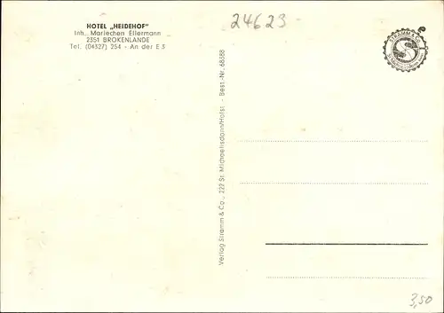 Ak Brokenlande Großenaspe in Holstein, Hotel Heidehof