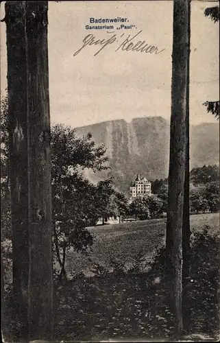 Ak Badenweiler im Schwarzwald, Sanatorium Paul