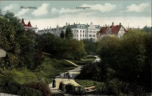 Ak Magdeburg an der Elbe, Luisengarten