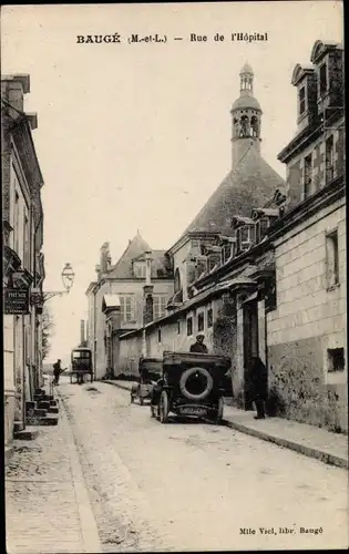 Ak Baugé Maine et Loire, Rue de l'Hopital