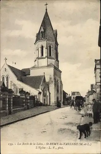 Ak Saint Remy la Varenne Maine et Loire, L'Eglise