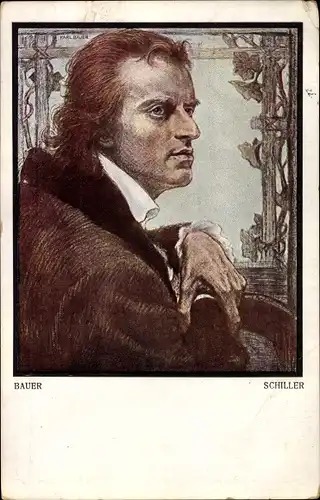Künstler Ak Bauer, Schriftsteller Friedrich von Schiller