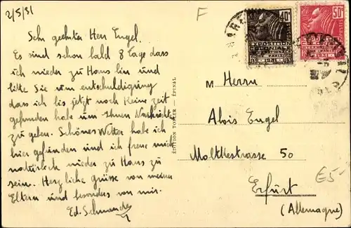 Ak Épinal Lothringen Vosges, Vue generale