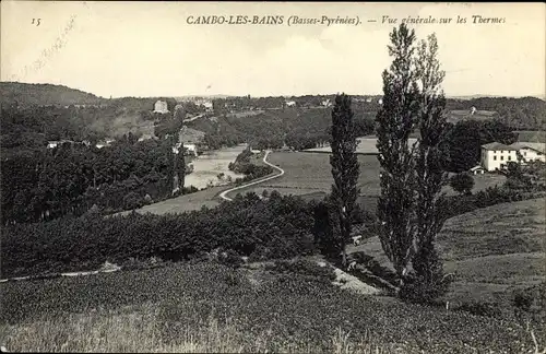 Ak Cambo les Bains Pyrenees Atlantiques, Vue generale sur les Thermes