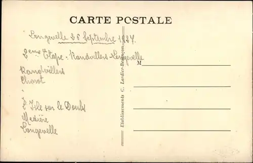 Ak Longevelle Doubs, Vue sur le Doubs