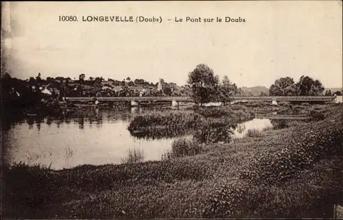 Ak Longevelle Doubs, Le Pont sur le Doubs