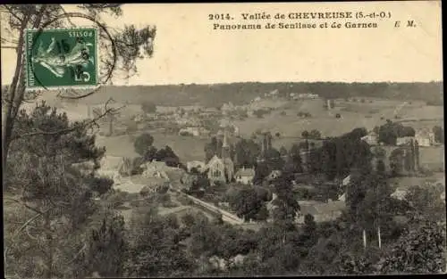 Ak Chevreuse Yvelines, Panorama de Senlisse et de Garnes