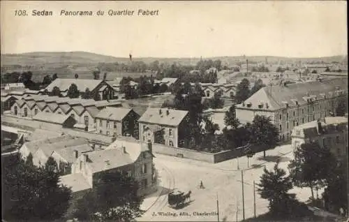 Ak Sedan Ardennes, Panorama du Quartier Fabert