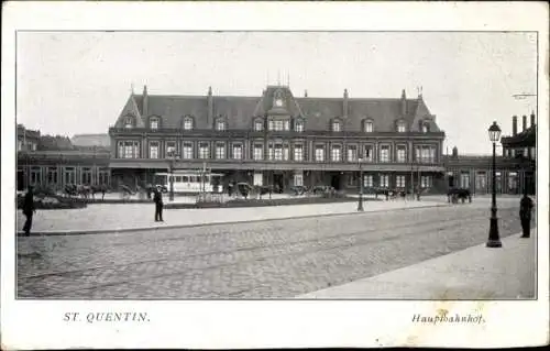 Ak Saint Quentin Aisne, Hauptbahnhof