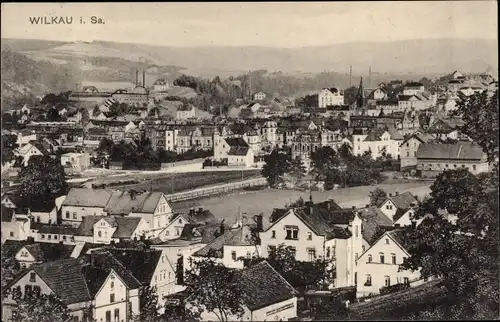 Ak Wilkau Haßlau in Sachsen, Blick auf den Ort