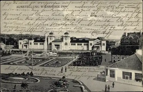 Ak Wiesbaden in Hessen, Ausstellung 1909, Hauptgewerbehalle