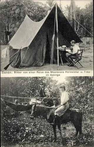 Ak Banén, Bilder von einer Reise des Missionars Hofmeister und Frau im Gebirge