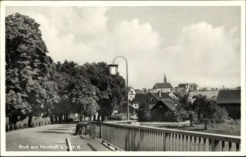 Ak Neustadt an der Waldnaab, Teilansicht, Straßenpartie