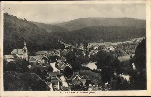 Ak Altenbrak Thale im Harz, Teilansicht