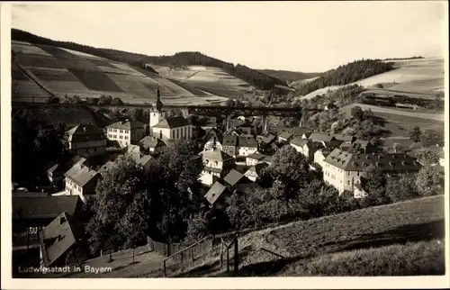 Ak Ludwigsstadt in Oberfranken, Ort mit Umgebung