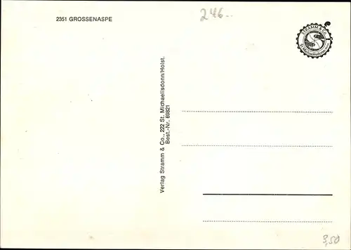 Ak Großenaspe in Holstein, Kirche, Denkmal, Geschäftshaus