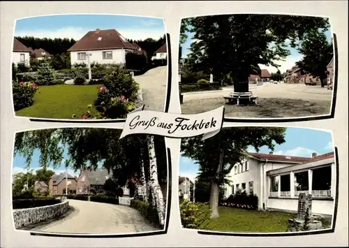 Ak Fockbek in Schleswig Holstein, Straßenansichten, Haus mit Garten, Grab