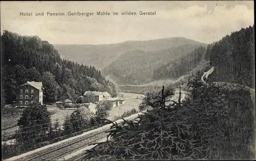 Ak Geratal Thüringen, Hotel und Pension Gehlberger Mühle