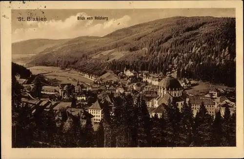 Ak Sankt Blasien im Schwarzwald, Blick vom Holzberg