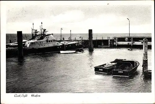 Ak List auf Sylt, Partie am Hafen