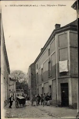 Ak Doué la Fontaine Maine et Loire, Postes, Telegraphes et Telephones