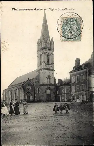 Ak Chalonnes sous le Lude Maine-et-Loire, L'Eglise Saint Maurille