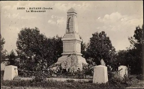 Ak Bavans Doubs, Le Monument