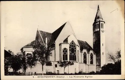 Ak Audincourt Doubs, La Nouvelle Eglise