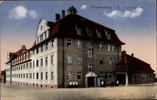 Ak Frankenberg an der Zschopau Sachsen, Trainkaserne