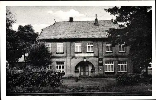 Ak Hemsbünde Kreis Rotenburg, Gasthof zur Kurve