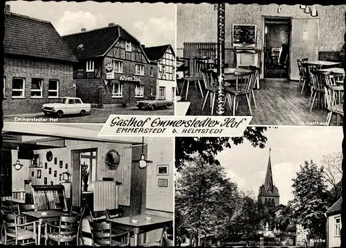 Ak Emmerstedt Helmstedt in Niedersachsen, Gasthof Emmerstedter Hof, Kirche