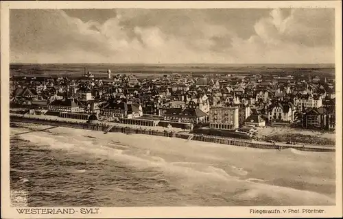 Ak Westerland auf Sylt, Blick auf den Ort