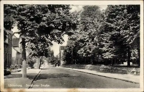 Ak Löderburg Staßfurt im Salzlandkreis, Straßfurter Straße