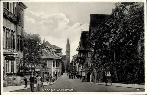 Ak Meiningen in Thüringen, Georgstraße