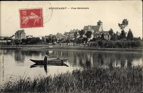 Ak Écouflant Maine et Loire, Vue generale