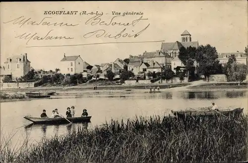 Ak Écouflant Maine et Loire, Vue generale