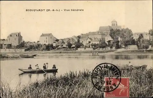 Ak Écouflant Maine et Loire, Vue generale