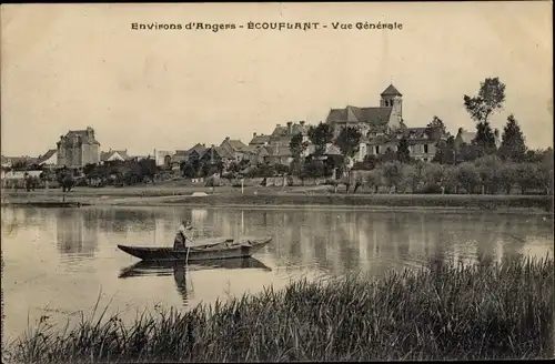 Ak Écouflant Maine et Loire, Vue generale