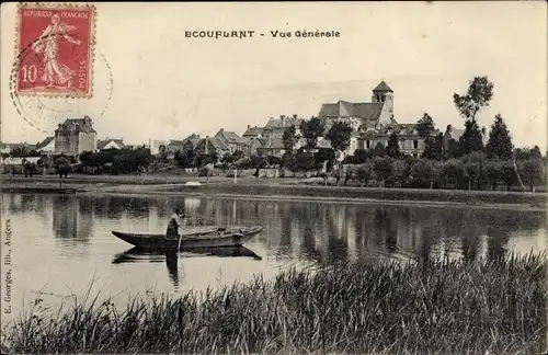 Ak Écouflant Maine et Loire, Vue generale