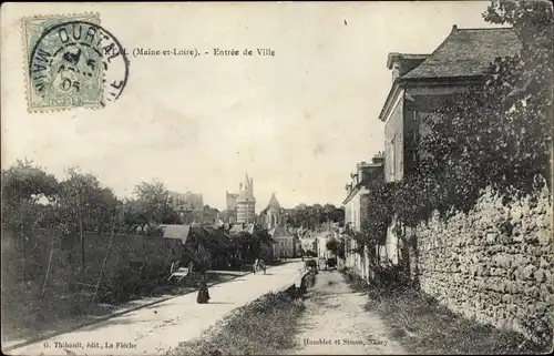 Ak Durtal Maine et Loire, Entree de Ville