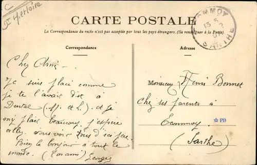 Ak Durtal Maine et Loire, Vue Generale