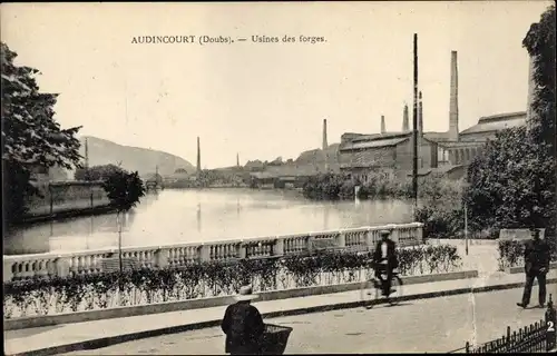 Ak Audincourt Doubs, Usines des forges