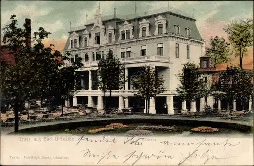 Ak Bad Oldesloe in Schleswig Holstein, Kurhaus, Terrasse