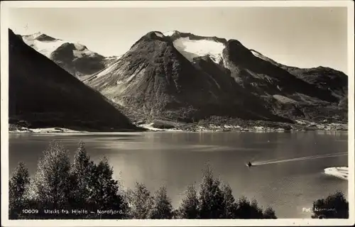 Ak Norwegen, Nordfjord, Utsikt fran Hjelle