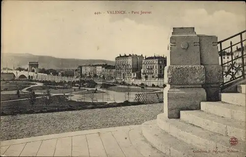 Ak Valence Drôme, Parc Jouvet