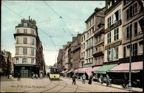 Ak Le Havre Seine Maritime, La Rue de Paris