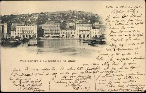 Ak Cette Hérault, Vue generale du Mont Saint Clair