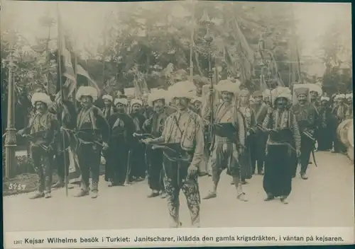 Foto Konstantinopel Istanbul Türkei, Türkische Janitscharen während dem Besuch von Kaiser Wilhelm II